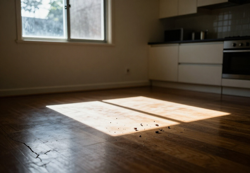 Termite damage in a Potts Hill home before treatment